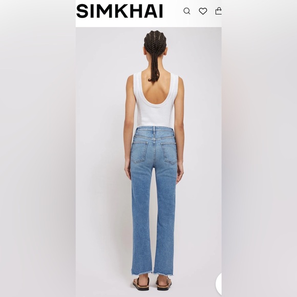 👖NWT! Jonathan Simkhai River High Rise Straight Jean - Picture 3 of 15